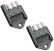 2 Pack TRUCK TRAILER PLUG TESTER 4 WAY FLAT PIN CIRCUIT FUSE WIRE LIGHT TESTER