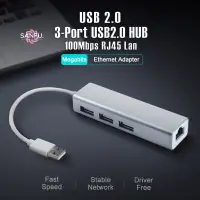 在飛比找蝦皮購物優惠-Usb3.0轉lan RJ45+USB HUB 3口USB3