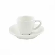 48x Espresso Cup & Saucer Bianco White 75mL Bevande Cono Expressso Coffee Cups