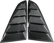 Carbon Fiber Quarter Louver Cover Vents Rear Side Window Vent Cover Compatible for Ford Mustang 2015up