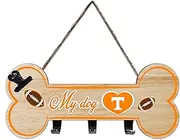 NCAA Tennessee Volunteers Key Hanger Bone Shape Sign with Hooks, Rope and Clip. Sporty Entrance Door/Fence Sign to Hang Keys, Hang Hats, Hang Leash/Collar. College Fan Waterproof Home/Yard Decor