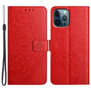For iPhone 14 Pro Max Leather Case Card Slots ic Closure Phone Cover - Red