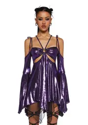 [Dolls Kill] Lightning In A Bottle Mini Dress - Purple (Fairfax)