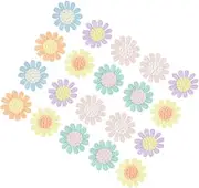 [COHEALI] 20pcs Flower Shaped Embroidery Cloth Patches Cute Appliques for DIY Clothing Repair Decorative Sewing Patch for Bags Hats and Jeans Random Color