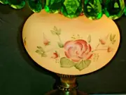 FENTON "Rose Garden" SATIN GLASS LAMP , NEW , SIGN GWTW