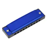 Harmonica 10 Holes 10 Tones C Key Harmonica Mouth Musical Instruments (Blue)