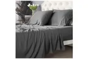 Park Avenue Long Single Fitted Sheet Pillowcases Set 500TC Bamboo Cotton CHRCL