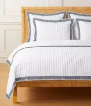 Serena & Lily SANDPIPER Quilt Queen NAVY Blue