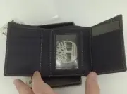 Men's TIMBERLAND Brand Black LEATHER TriFold Wallet - $55 MSRP