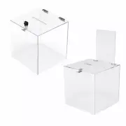 Clear Ballot Box Donation Box Charity Box Suggestion Box Fundraising Tithing Box