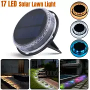 Lámpara enterradas luces 17LED solares de suelo impermeables para caminos jardín