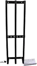 Bathroom Stagere, 3 Black Rolled Bars in Alloy Wall Floor Bathroom for Bathroom Kitchen