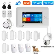 LOT 4GWIFI Home Security Alarm Full Touch Screen Alarm System With Motion Sensor