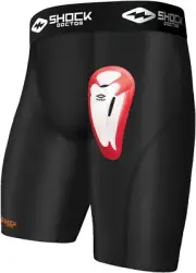 Shock Doctor Men'S Compression Shorts with Bioflex Cup - Designed for Martial...