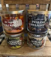 Bath & Body Works 2023 Fall 3-Wick Candle Lot x 4 New Pumpkin, Autumn Chai, etc