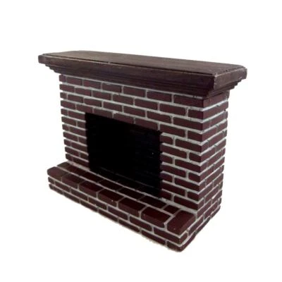 Dolls House Red Brick Fireplace Miniature 1:12 Scale Furniture Resin