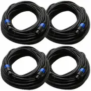 (4) SEISMIC AUDIO 100' Foot Speakon PA/DJ SPEAKER CABLE
