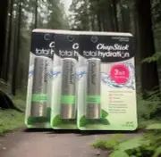 3-Chapstick Total Hydration Cooling Peppermint Lip Balm 3 in 1