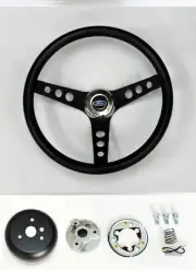 75-77 Bronco 70-77 F100 F150 F250 F350 13 1/4" classic black steering wheel (for: Ford)