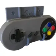 Super Nintendo SNES Controller Holder Wall Mount Stand Display Case with Logo
