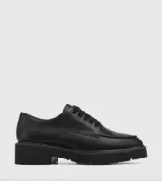 Wittner Casie Leather Lace Up Brogues AU size 7.5 - Black