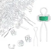 Jexine Bobbin Thread Holder Set Includes Sewing Bobbin, Clips, Thread Holders Sewing Machine Accessories for Spool Organizing(180 Pcs)