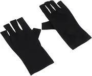 ADOCARN 2pcs UV Protection Half Finger Nail Gloves for Gel Manicure Gel Nail Lamp Gloves Manicure Supply for UV Light Protection
