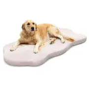 Costway Orthopedic Dog Bed Waterproof Kennel Large Puppy Mattress Foam Pet Cushion w/Removable Cover Beige