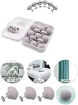 Duvet Clips Duvet Cover Pins,Duvet Pin Comforter Clips 32set, Soft Fabric Material Double Sided Pin Fasteners for Quilt, Cushions, Curtains- Grey