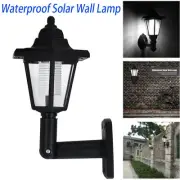 Outdoor LED Solar Power Path Way Wall Landscape Mount Garden Fence Lamp Light