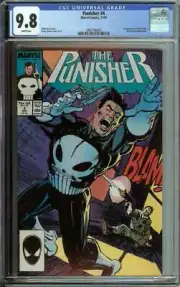 PUNISHER #4 CGC 9.8 WHITE PAGES // 1ST APPEARANCE OF MICROCHIP 1987