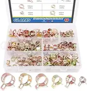 Glarks 80Pcs Spring Band Type Clips Air Hose Tube Water Pipe Fuel Pipe Silicone Vacuum Hose Clamp Fasteners Assortment Kit (7mm 10mm 11mm 14mm 16mm 17mm)