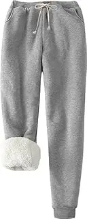 [PEHMEA] Women's Warm Sherpa Lined Athletic Workout Sweatpants Fleece Joggers Pants