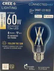 CREE 60-Watt Clear A19 Shape Smart LED Light Bulb w/Standard Medium Base