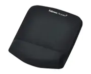 Fellowes Mouse Pad And Wrist Rest Plush Touch Microban Memory Foam Black