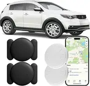 Hongtop H Car GPS Tracking Device for Vehicles,Cars etc,2PCS Real Time Vehicle Tracker with Magnetic Case, Work with Find My (iOS Only), No Monthly Fee (Black)