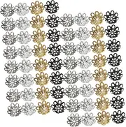 Tofficu 600pcs Flower Bead Caps Bead Caps Spacer Beads End Caps Necklace Materials