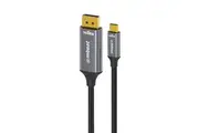 mbeat Tough Link 8K 1.8m USB-C To Displayport Adapter Cable - Grey Black