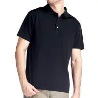 在飛比找家樂福線上購物網優惠-涼感POLO衫-黑XL