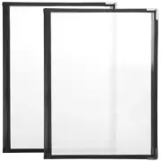 2 Pcs Recipe Folder Cover Menu Holder for Restaurants Transparent Book