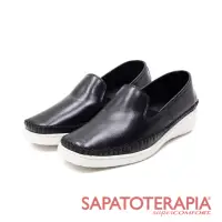 在飛比找momo購物網優惠-【SAPATOTERAPIA】女 PRETO方頭個性莫卡辛休