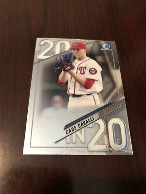 2020 Bowman Draft 20 in '20 20IN20-CC Cade Cavalli Washington Nationals *Mint*