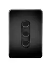 Beacon Lighting Vynco Metro 3 Gang Switch Only in Matte Black