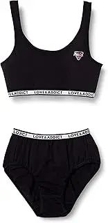 GARAU(ガロー) Garrow Girls' Bra Shorts Top and Bottom Set, Inner Wear, Soft Cup, Absorbent, Quick Drying, 150-165