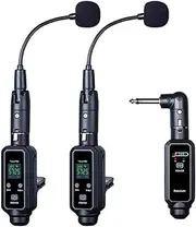 Wireless Saxophone And Brass Instrument Microphone System – Clip-On Mic, 16 Pre-set, 6Hours Battery Lifew UHF Microphone Set Wireless Microphone System (1 IN 2)