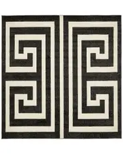 Unique Loom Greek Key Machine-Made Rug