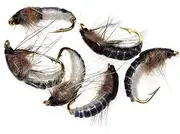 2Pcs Realistic Scud Fly for Trout Fishing Artificial Insect Bait Lure Fishing Tackle, Fishing Soft Plastic Lures Hunting and Fishing, Lures, Fly Fishing Dry Flies