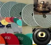 2 Inch V-Shape Diamond Router Bit Granite 50mm Full Bullnose 4" Polishing Pad