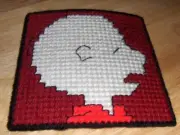 NEW completed plastic canvas magnet - Charlie Brown
