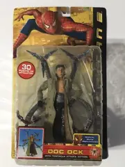 NEW SEALED 2004 Spider-Man 2 Doc Ock Tentacle Attack Action Figure Articulation